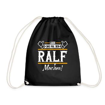 Ralf Geschenkidee Geschenk Geburtstag - Turnbeutel - Schwarz - Vorne