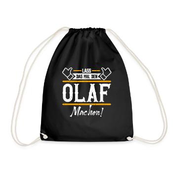 Olaf Geschenkidee Geschenk Geburtstag - Turnbeutel - Schwarz - Vorne