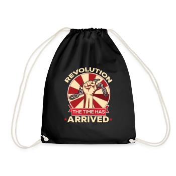 Revolution The Time Has Arrived Break Chains - Drawstring Bag - black - Front