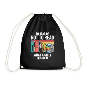 Humorous To Read Learning Studying Educational - Drawstring Bag - black - Front
