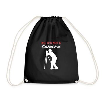 No, it's not a camera. Cartographer. - Drawstring Bag - black - Front