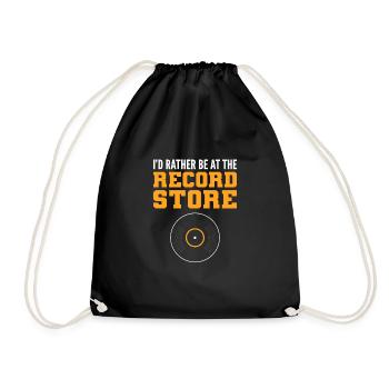 Je préfère être chez le disquaire. Collecter Lp - Sac de sport léger - noir - Devant