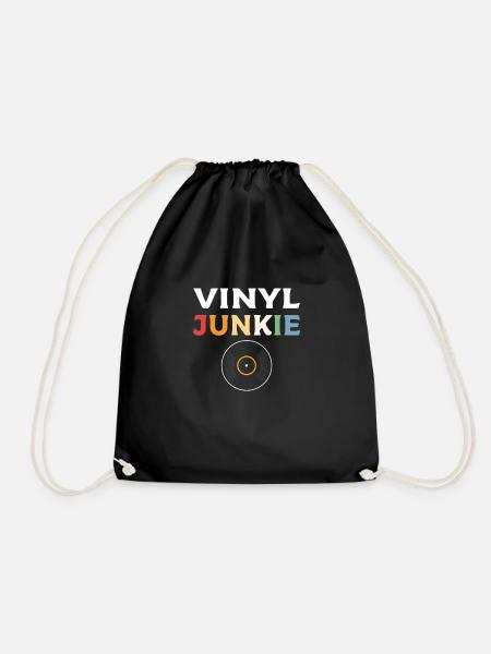 Vinyl Junkie. Lp-sammler Und Schallplattensammeln - Turnbeutel - Schwarz