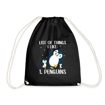 King Penguin Emperor Penguin Penguin Gift - Drawstring Bag - black - Front