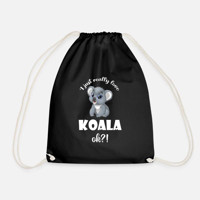 Mignon Koala Heart Koala Animal Australie Nice Koa - Sac de sport léger - noir