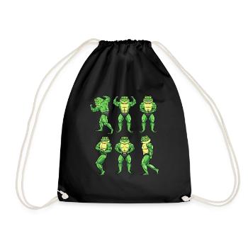 Frog Fitness Gym Motivation - Drawstring Bag - black - Front