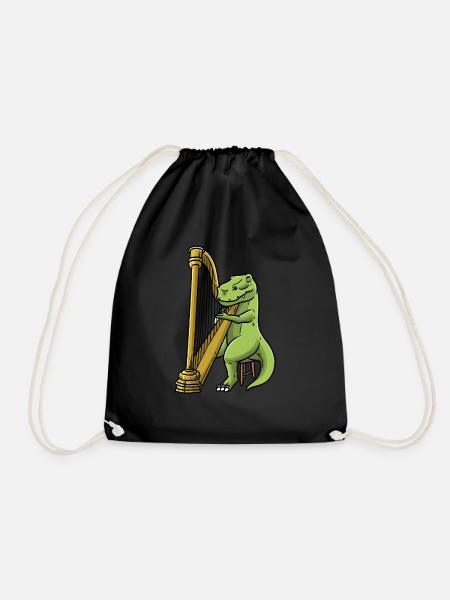 Dinosaur Harp Instrument Orchestra - Sac de sport léger - noir