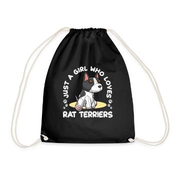 Nur Ein Mädchen, Das Rat Terrier Liebt - Turnbeutel - Schwarz - Vorne