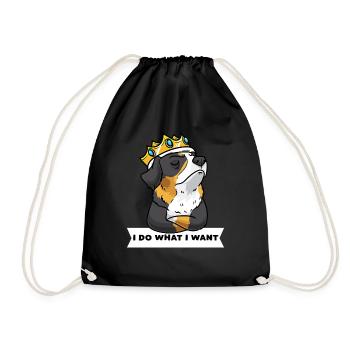 Bouvier Bernois, chien de montagne bernois têtu - Sac de sport léger - noir - Devant