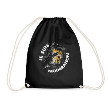 I Am Moderation Drink In Moderation Cheers Beer - Turnbeutel - Schwarz - Vorne