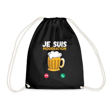 I Am Moderation Drink In Moderation Calling Beer - Turnbeutel - Schwarz - Vorne