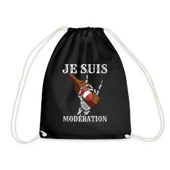I Am Moderation Drink In Moderation Skeleton Beer - Turnbeutel - Schwarz - Vorne