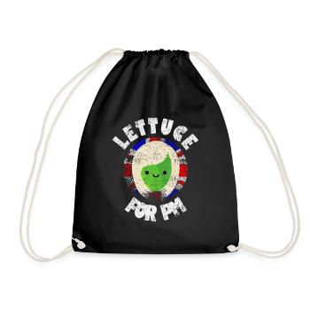 Lettuce For PM - Drawstring Bag - black - Front