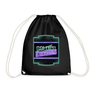 Birthday Gift Fun Funny Gift Idea - Drawstring Bag - black - Front