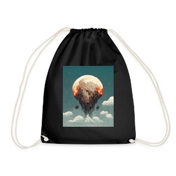 Pixel Planet Sandbox - Drawstring Bag - black - Front
