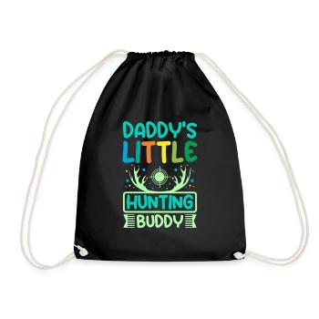 Daddy's little hunting buddy - Drawstring Bag - black - Front