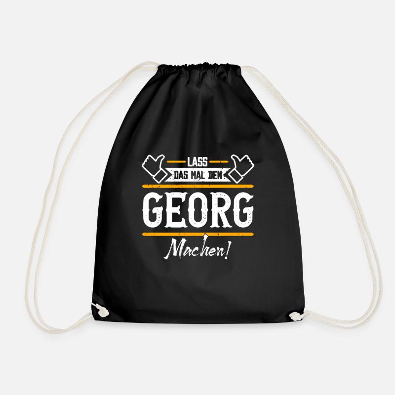 Georg Geschenkidee Geschenk Geburtstag - Turnbeutel - Schwarz