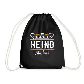Heino Geschenkidee Geschenk Geburtstag - Turnbeutel - Schwarz - Vorne