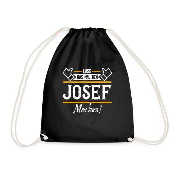 Josef Geschenkidee Geschenk Geburtstag - Turnbeutel - Schwarz - Vorne
