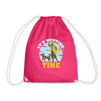 Temps de chasse amusant avec cor de chasse dans la nature - Sac de sport léger - fuchsia - Devant