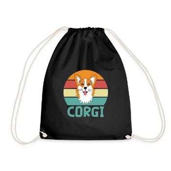 Amoureux des chiens Gallois Corgi Pembroke - Sac de sport léger - noir - Devant