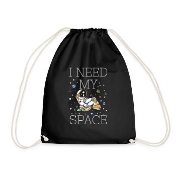 Need My Space Astronaut Space Cosmo - Drawstring Bag - black - Front