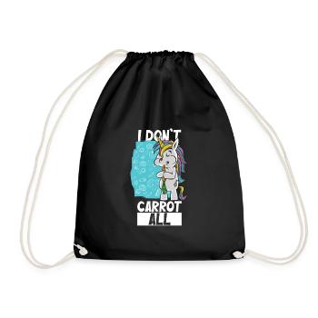 I Don't Carrot All Funny Vegan - Turnbeutel - Schwarz - Vorne