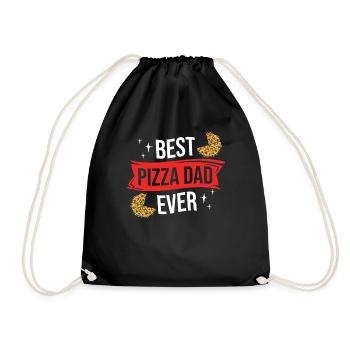 Bester Pizza Dad Aller Zeiten - Turnbeutel - Schwarz - Vorne
