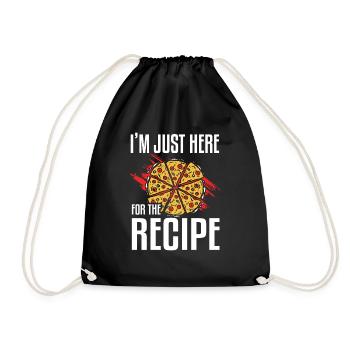 Je suis juste là pour la recette Pizza Making - Sac de sport léger - noir - Devant