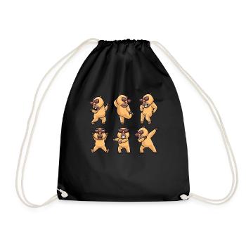Capybara dancing with sunglasses capybara - Drawstring Bag - black - Front