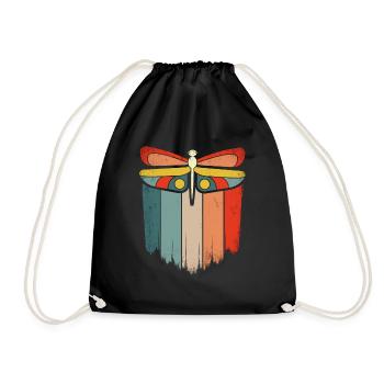Libellule Insecte Libellule Rétro Entomologiste Insectes - Sac de sport léger - noir - Devant