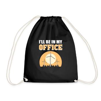 Je serai dans mon bureau. - Sac de sport léger - noir - Devant