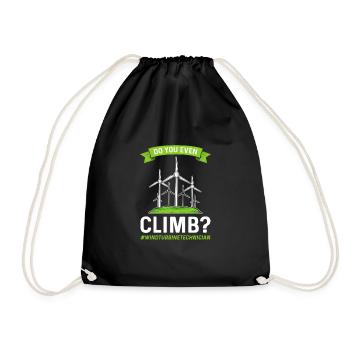 Est-ce que vous grimpez aussi? Exploitants d’éoliennes - Sac de sport léger - noir - Devant