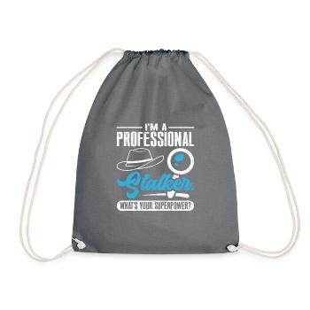 Espion détective privé enquêteur Détective Cadeau - Sac de sport léger - gris - Devant