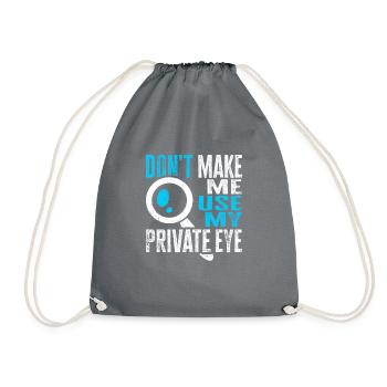 Espion détective privé enquêteur Détective Cadeau - Sac de sport léger - gris - Devant