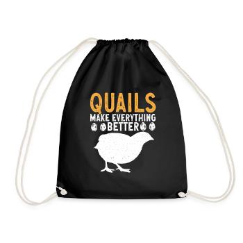 Cadeau d’amoureux des oiseaux de caille - Sac de sport léger - noir - Devant