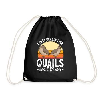 Cadeau d’amoureux des oiseaux de caille - Sac de sport léger - noir - Devant