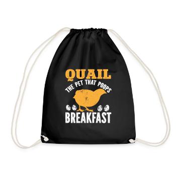 Cadeau d’amoureux des oiseaux de caille - Sac de sport léger - noir - Devant