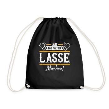Lasse Geschenkidee Geschenk Geburtstag - Turnbeutel - Schwarz - Vorne