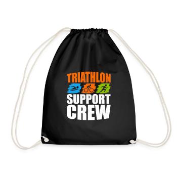 Triathlon Support Crew Triathlete Swim Cycle Run - Turnbeutel - Schwarz - Vorne