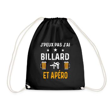 je peux pas j'ai billard et apéro billard - Sac de sport léger - noir - Devant