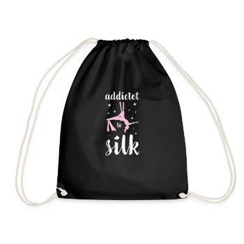 Aerial Silks I acrobatics dancer yoga design for - Drawstring Bag - black - Front
