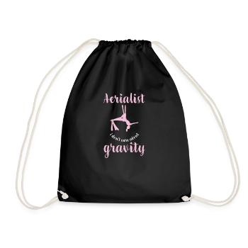 Aerial Silks I acrobatics dancer yoga design for - Drawstring Bag - black - Front