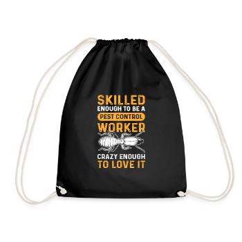 Pest Control Command. - Drawstring Bag - black - Front