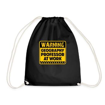 Professeur de géographie au travail - Sac de sport léger - noir - Devant