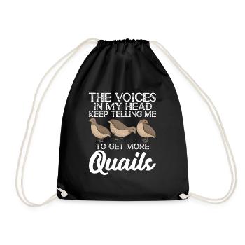 Cadeau d’amoureux des oiseaux de caille - Sac de sport léger - noir - Devant