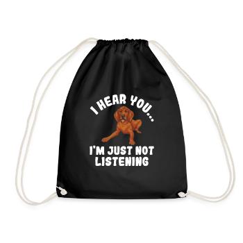 Redbone Coonhound Dog Gift - Drawstring Bag - black - Front
