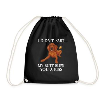 Redbone Coonhound Dog Gift - Drawstring Bag - black - Front