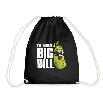 Je suis un peu un grand amateur de cornichons drôle à l’aneth végétalien - Sac de sport léger - noir - Devant