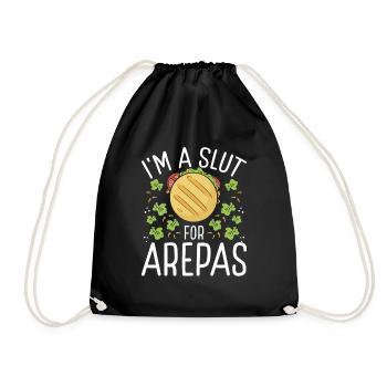 Arepa Lover Food Traditional Hispanic Food - Drawstring Bag - black - Front